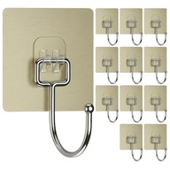 WIESZAK SAMOPRZYLEPNY MOCNY ŁAZIENKOWY HACZYK WODOODPORNY UCHWYT 12 SZT.