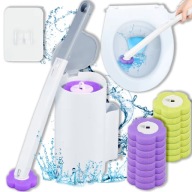 JEDNORAZOWA SZCZOTKA DO WC Z WYMIENNYMI KOŃCÓWKAMI GĄBKAMI toalety + wkłady