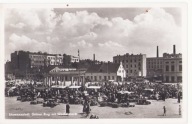 ŁÓDŹ~ Gruner Ring mit Wochenmarkt~ Wojna~ Kramy bazar stragany handel~ 1940
