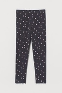 H&M Dżersejowe legginsy 140 Ciemnoszary/Serca