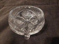 Polski kryształ mała miska miseczka na trzech nóżkach kryształowa PRL