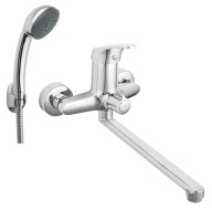 Bateria wannowo-prysznicowa jednouchwytowa ścienna FERRO ONE srebrny