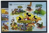 A23709)Disney: Gambia 1199 - 1200** + 1202** + 1205** + Bl 122**