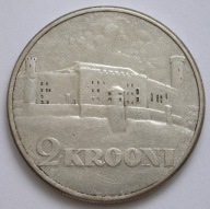 Estonia 2 korony 1930 - Tallin zamek Rewel - srebro