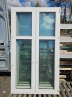 OKNA/DRZWI Balkonowe Dwuskrzydłowe Plastikowe PCV 118x207cm 2 sztuki białe