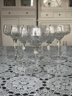 Piękne kryształowe szlifowane kieliszki - 6 sztuk