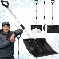 ŁOPATA DO ŚNIEGU ALUMINIOWA ZGARNIACZ DO ODŚNIEŻANIA SZEROKA SZUFLA OKUCIE