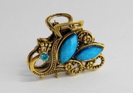 KLAMRA DO WŁOSÓW ŚREDNIA KAMIENIE MOSIĄDZ