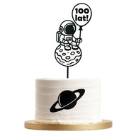 Topper Kosmos Astronauta na Tort Planeta Dekoracja Ozdoba Planety + Na BOK