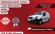 Mercedes-Benz Citan 2015, KLIMA, Zarejestrowany w Polsce 1.5 Diesel 66KM