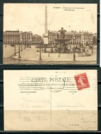 K22923)Francja: Paris, Place de la Concorde, wyslany 1920