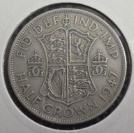 *WIELKA BRYTANIA [0225] *HALF CROWN 1947 George VI *Holder
