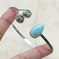 BRANSOLETKA LARIMAR DOMINIKAŃSKI LABRADORYT