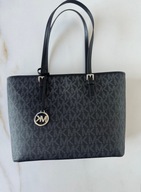 Michael KOR'S Jet Set Torebka 38H3SJ6T3B Czarny szary z brelokiem 42/28