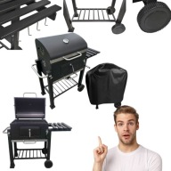 GRILL OGRODOWY WĘGLOWY DEKRAFT ANGULAR ŻELIWNY RUSZT POKRYWA POKROWIEC
