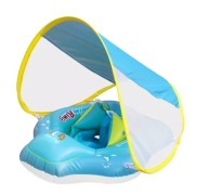 Dmuchane kółko do pływania dla niemowląt z daszkiem UV