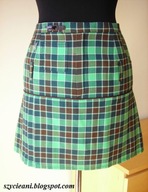 Spódnica kratka trapez roz 40 zielona