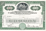 Certyfikat akcji United States Lines Company z 1948 r.