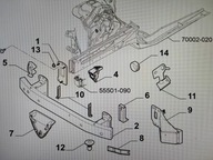 Belka wzmocnienie zderzaka przód Alfa Romeo Stelvio 2017-