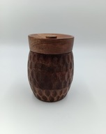 Pojemnik z drewna - rzeźba - przypomina ananasa - idealny na prezent 14,5cm