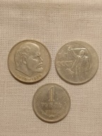 Stare monety - 1 rubel ZSRR 1964, 67 i 70 r,