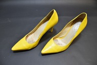 Żółte, biurowe szpilki, rozmiar 39