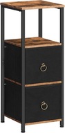 SZAFKA ŁAZIENKOWA REGAŁ PÓŁKA STOJĄCA KOMODA Z SZUFLADAMI CZARNA 30X30X86CM