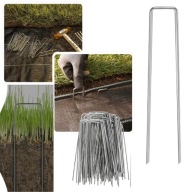 SZPILKI DO AGROWŁÓKNINY METALOWE KOTWY DO ZIEMI STAL OCYNKOWA 15CM 100SZT