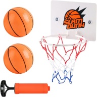 MINI KOSZ DO KOSZYKÓWKI NA PRZYSSAWKI DLA DZIECI Z PIŁKAMI I POMPKĄ PIŁKI