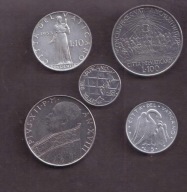 Watykan - ciekawsze i starsze - miks - zestaw 5 monet