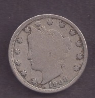 USA - 5 Cent 1908 rok