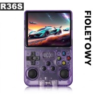 R36S KONSOLA DO GIER RETRO 20000 GRY 64GB FIOLETOWA
