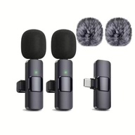 Mini 2x Mikrofon na klip Bezprzewodowy BT do Tiktoka Vlogów YT Youtubera