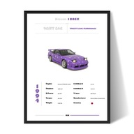 Nissan 180SX Plakat/Obraz w Ramce 40x30cm Prezent dla faceta