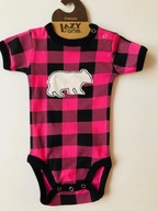 Body miś polarny w kratkę Lazy One 6 miesięcy