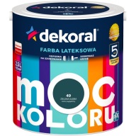 Dekoral MOC KOLORU Farba lateksowa do wnętrz zielona głębia 2,5l