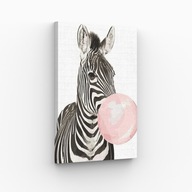 Obraz Zebra z Balonem 30x40 dekoracja ścienna nowoczesna | Prezent