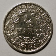 Niemcy 1/2 marki 1911 stan super