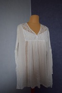 PIĘKNA SUKIENKA BIAŁA LETNIA Z WISKOZY Z KORONKĄ _48