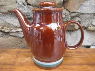 Wysoki BRĄZOWY Dzbanek/Imbryk_Porcelit PRUSZKÓW PRL