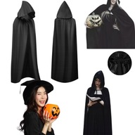 PELERYNA HALLOWEEN CZARODZIEJ HALOWEEN CZARNA NA IMPREZE MAG PRZEBRANIE