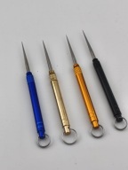 Zestaw 4 wykałaczek tytanowych etui brelok