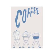 Plakat „Walking Coffee” – Zabawna Grafika Kuchenna