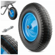 KOŁO DO TACZKI 4.00-8 6PR Z DĘTKĄ MOCNE POMPOWANE 250 KG STALOWE + OŚ