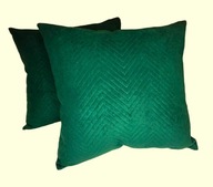 Poduszka welurowa WELUR PIKOWANY Butelkowa Zieleń