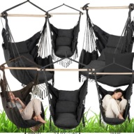 FOTEL WISZĄCY OGRODOWY KRZESŁO BRAZYLIJSKIE HAMAK HUŚTAWKA KOKON + PODUSZKI
