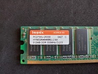 Pamięć RAM 512X8MB BLITZ Value DDR400(3) Używana w śietnym stanie