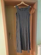 Sukienka EDC 42 długa szaro czarna kratka bez rękawów