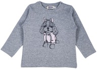 SZARA BLUZA BLUZKA DZIEWCZĘCA DZIECIĘCY T-SHIRT DLA DZIEWCZYNKI 80 cm 12m+