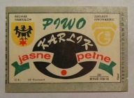 STARA ETYKIETA PIWO JASNE KARLIK BROWAR NAMYSŁÓW - ROZLEWNIA HP KŁODNICA